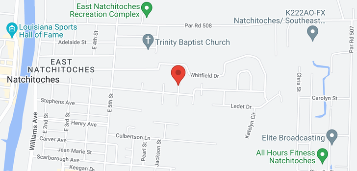 map of 113 Daniel Circle Natchitoches LA 71457